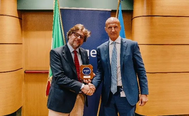 Visita in Sogei del presidente della VI Commissione Finanze Onorevole Marco Osnato
