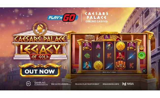 Play'n GO e Caesars Entertainment lanciano un titolo esclusivo, Caesars Palace Legacy of Gold