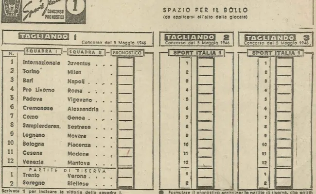 Sisal celebra gli 80 anni della Schedina, icona dello sport italiano